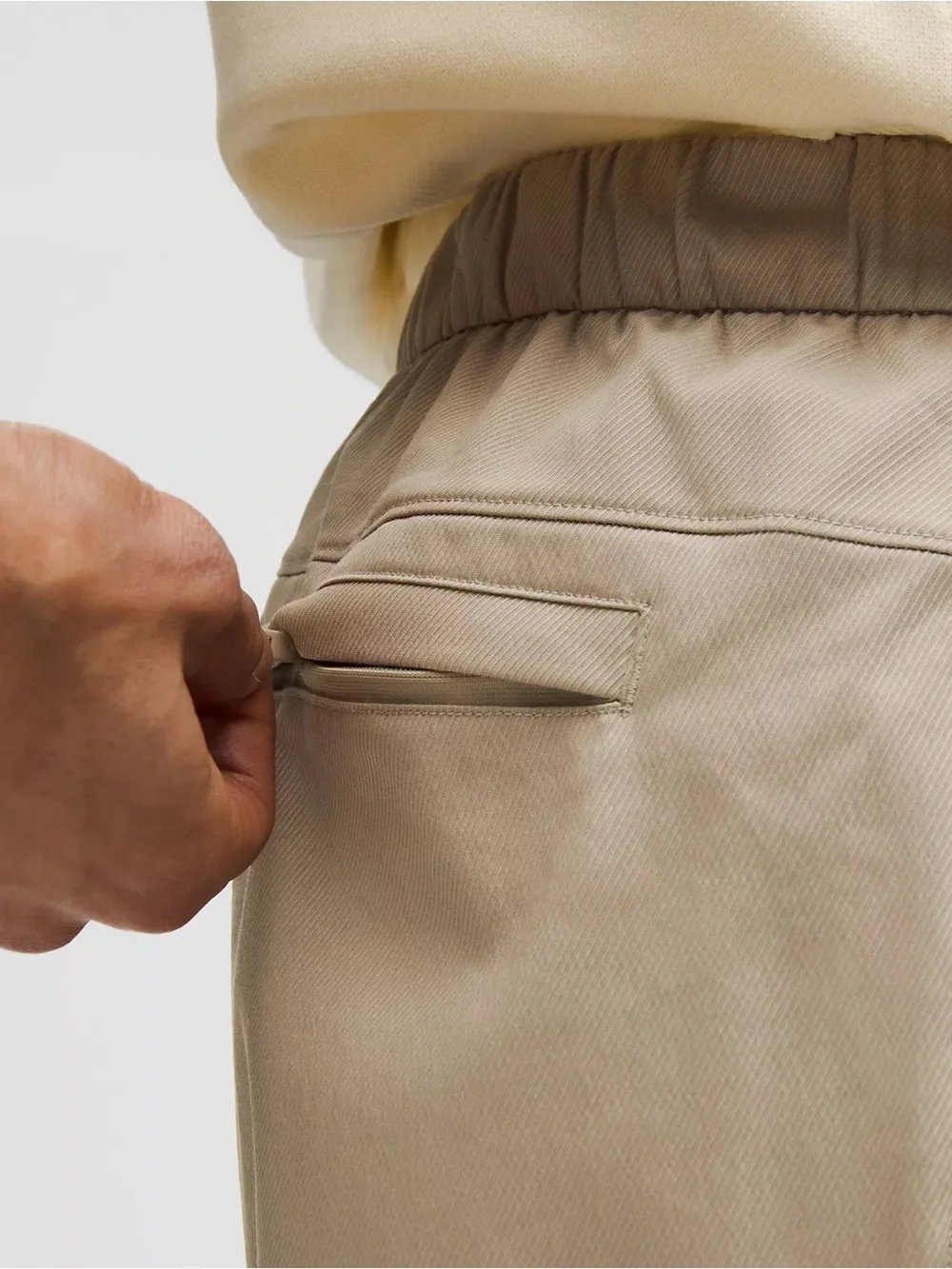lululemon Cotton Twill Pintuck Pull-On Pant Regular in Sheer Oak Size L